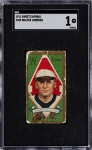 1911 T205 Walter Johnson Gold Border Baseball Card