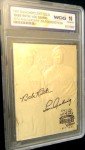 Babe Ruth Lou Gehrig Autographed Gold Card