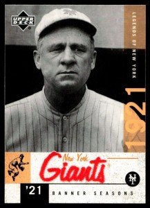 2001 Upper Deck John McGraw New York Giants Card