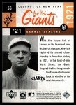 2001 Upper Deck John McGraw New York Giants Card