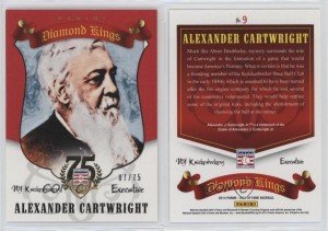 2014 Panini Diamond Kings Red /75 Alexander Cartwright