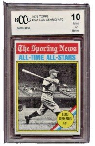 1976 Topps Lou Gehrig BCCG 10 Card #341