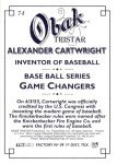 2009 TriStar Obak Alexander Cartwright Card #74