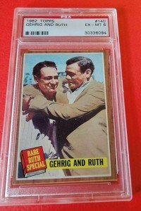 Babe Ruth & Lou Gehrig 1962 Topps Card PSA 6