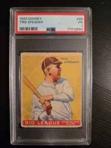 1933 Goudey Tris Speaker Baseball Card