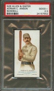 1887 N28 Allen & Ginter Cap Anson Card