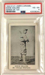 1922 E121 Eddie Collins White Sox Card PSA 4