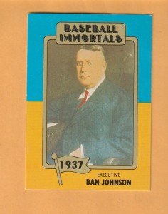 Ban Johnson 1980-87 SSPC HOF #7 Card