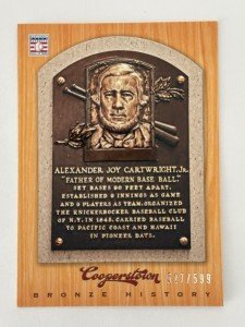 2012 Panini Cooperstown Bronze Alexander Cartwright Card