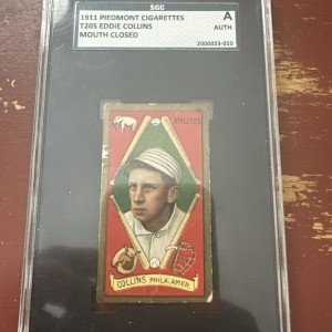 Eddie Collins T205 Sports Card – SGC Grade 1