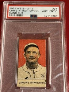 1921 W516-2-2 Christy Mathewson Giants HOF Card