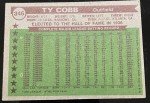 Ty Cobb Detroit Tigers Topps Baseball Card #346
