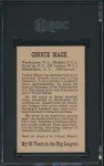 1951 Connie Mack Book Card SGC 6 EX-MT