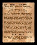 1940 Play Ball #235 John J. McGraw Card