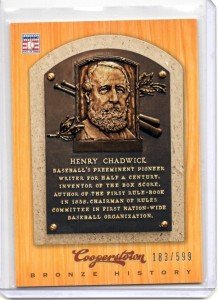 2012 Panini Cooperstown Bronze History Henry Chadwick #15