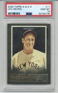 2020 Topps Allen & Ginter X Lou Gehrig Card