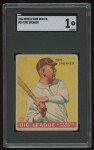 1934 Tris Speaker #29 World Wide Gum Card