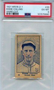 1921 W516-2-1 Eddie Collins Baseball Card PSA 6