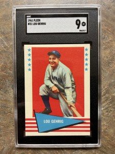 1961 Fleer Lou Gehrig Card SGC 9 Mint