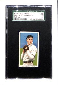 1910 T206 Christy Mathewson Dark Cap Card