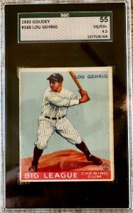 1933 Goudey Lou Gehrig #160 NY Yankees Card