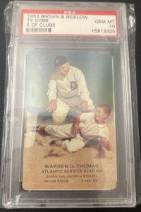 1953 Ty Cobb #6H Detroit Tigers Sports Card