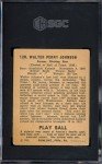 1940 Play Ball Walter Johnson Baseball Card SGC 2.5