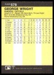 1986 Fleer George Wright Sports Card #578