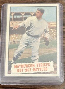 1961 Topps Baseball Thrills Christy Mathewson Card