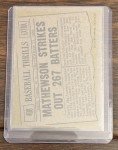 1961 Topps Baseball Thrills Christy Mathewson Card