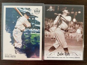 Babe Ruth Baseball Card Set - 2 Cards