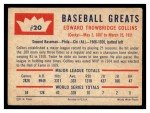 1960 Fleer Eddie Collins #20 Baseball Card