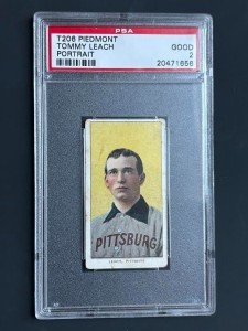 1909 T206 Tommy Leach Portrait Sports Card