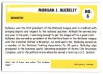 Morgan Bulkeley 1980 Baseball Immortals Trading Card #6