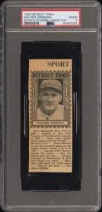 1936 Detroit Times Walter Johnson Big Train Card