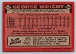 1986 Topps George Wright Texas Rangers Card
