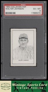 Walter Johnson 1950 Callahan Sports Card - PSA 6