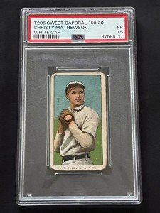 1909-11 T206 Christy Mathewson White Cap Card