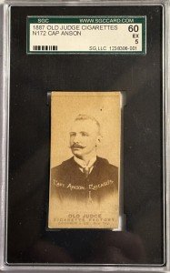1887 N172 Old Judge Cap Anson Baseball Card