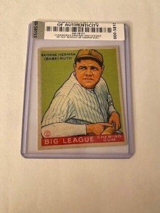 1933 Goudey Babe Ruth Yankees Card #181