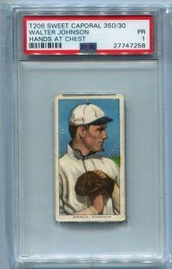 1909-11 T206 Walter Johnson Sweet Caporal Card