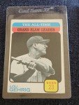 1973 Topps Lou Gehrig All-Time Leaders Card