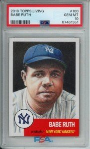 Babe Ruth Card with 10 Modern MLB Cards