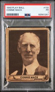 1940 Play Ball Connie Mack Baseball Card