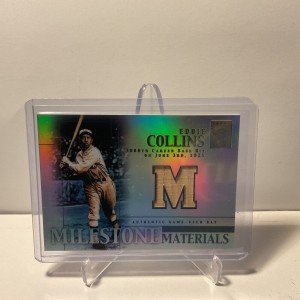 2002 Topps Tribute Eddie Collins Milestone Materials Card