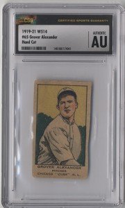 Grover Cleveland Alexander 1919-21 Strip Card #65
