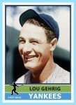Lou Gehrig Baseball Trading Card - ACEO Art