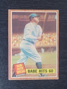 1962 Topps Babe Ruth Babe Hits 60 Card