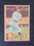 1962 Topps Babe Ruth Babe Hits 60 Card