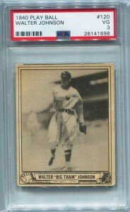 1940 Play Ball Walter Johnson #120 Card